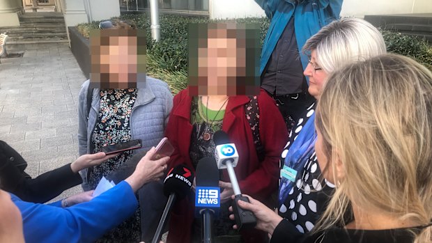 A sexual abuse victim speaks outside court on Wednesday as her abuser, Jay Walsh is given a 10-year prison term.