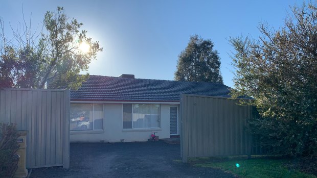 The Langwarrin house on Tuesday morning.