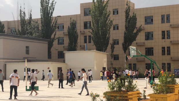 Detained: a vocational "training centre" in Xinjiang, China.