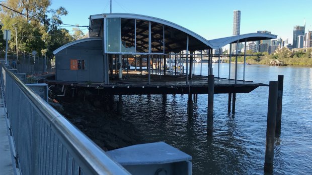 What remains of Brisbane's Drift Cafe restaurant in 2019.