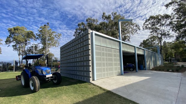 The cricket shed at Wep Harris Oval at University of Queensland. 