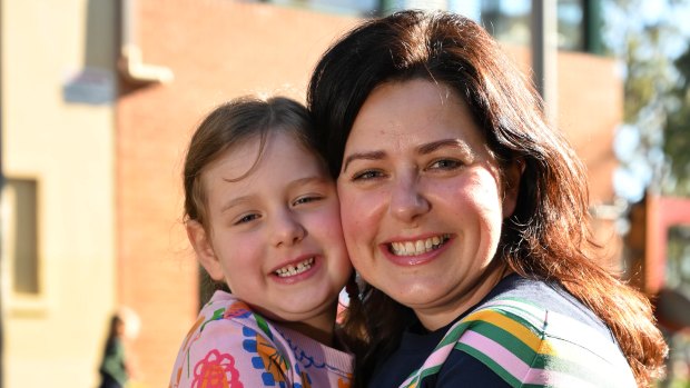 Christie Meishke is pleased she will be able to walk her daughter into school on her first day of kindy.