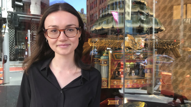 Laura Webster, 25, thought that this year's Christmas window display was "creepy".