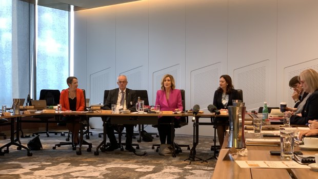 Di Farmer, Bob Atkinson, Kay McGrath and Premier Annastacia Palaszczuk open the Domestic and Family Violence Prevention Council meeting.