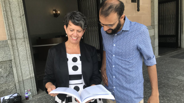 Greens candidate for the Paddington Ward, Donna Burns with Greens councillor Jonathan Sri release an $80 million plan to make buses, ferries and City Cats free outside peak hours.