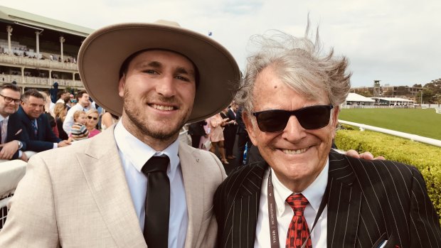 Max Presnell and South Sydney ace Jai Arrow before the running of the Callander-Presnell race at Randwick.