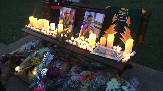 A vigil for Brisbane mother and daughter Julie and Jessica Richards on Sunday.