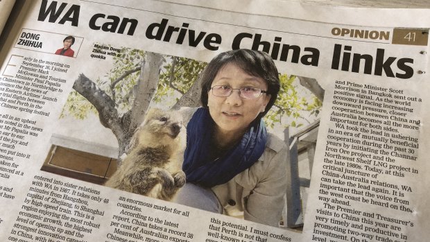 China's consul-general to WA Dong Zhihua published two opinion editorials in as many months in Perth's daily newspaper.