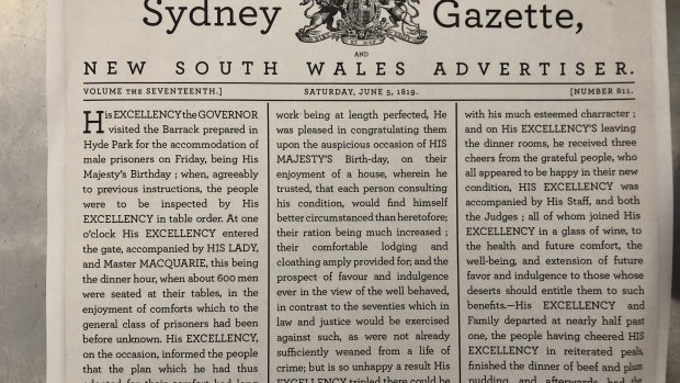 Sydney Gazette, June 5, 1819.