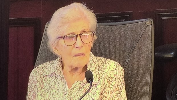 Darryl Hilda Melchhart, 90, appears at the Royal Commission into Aged Care Quality and Safety in Sydney.