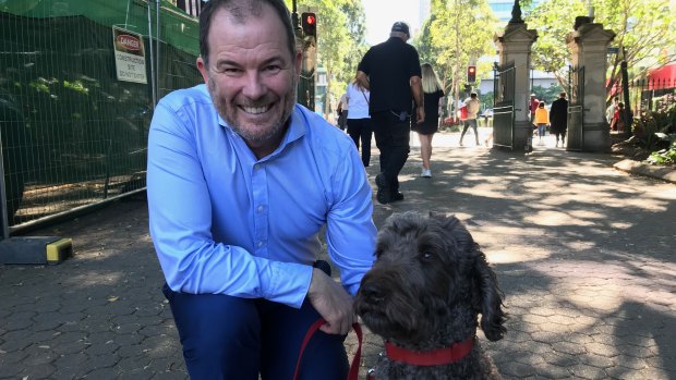 Steve Bakker and his dog Bozo would love to ride on Brisbane's CityCats.