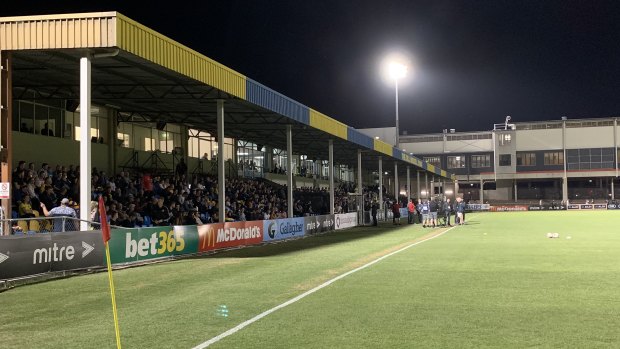 NPL club Brisbane Strikers’ home, Perry Park, has not had improvements to its spectator facilities in decades.