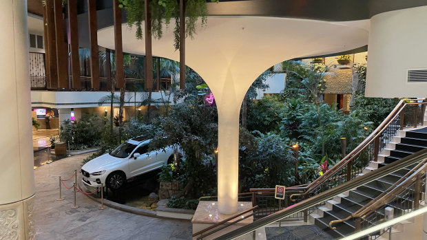 The lavish interior of Canterbury Leagues Club features a staircase known as the “stairway to heaven”.