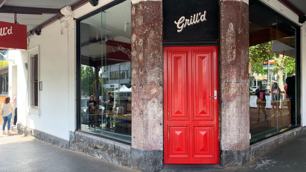 The Grill'd Carlton store on Lygon Street was opened more than an hour late on Saturday, after revelations about staff traineeships. 