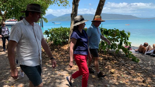 Annastacia Palaszczuk visits Fitzroy Island, off Cairns on Thursday