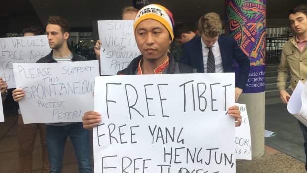 Fewer than a dozen students protested at the University of Queensland on August 29 following the appointment of Xu Jie as adjunct professor of language and culture.