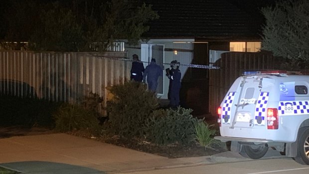 Police at the scene at a house in Langwarrin where a toddler died.