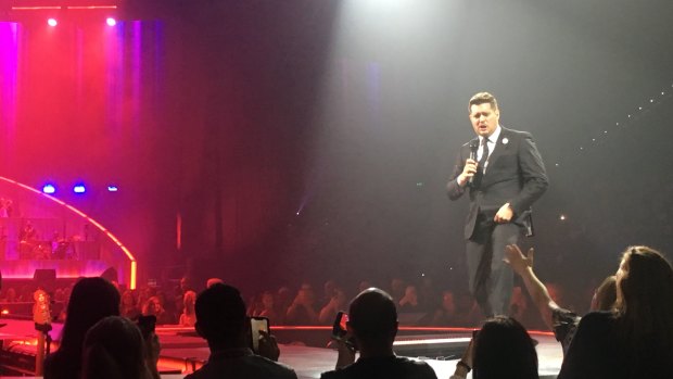 Michael Buble performs on the Brisbane leg of his 2020 Australian tour.