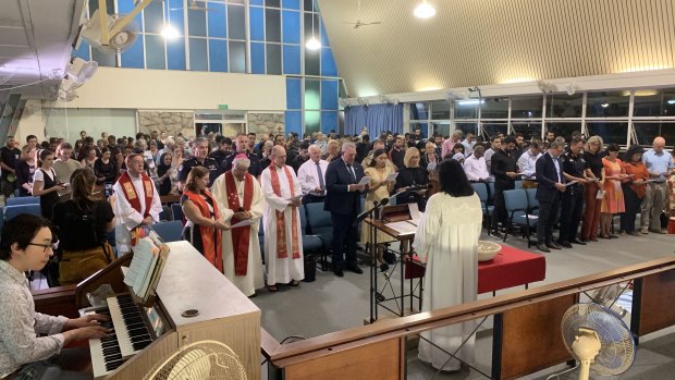 Clergy at the vigil.