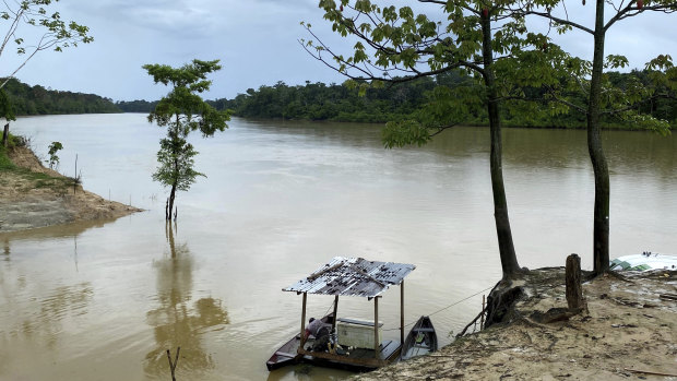 The Itaquai River runs through the Vale do Javari region in Amazonas state, Brazil, on the border with Peru.