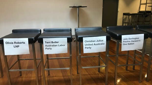 Neither the LNP, Labor, One Nation or Clive Palmer's United Australia Party or Fraser Anning's candidate Tony Murray came to the Griffith candidates debate.