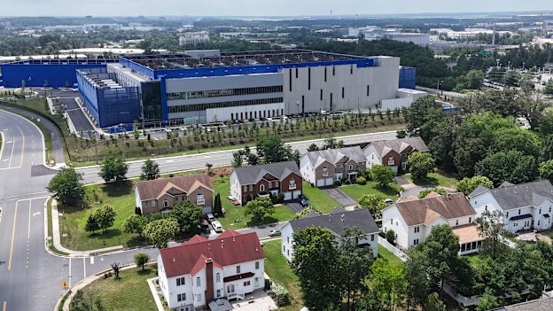 Data centres, such as this one in the US state of Virginia, have become a hot-button issue in urban planning.