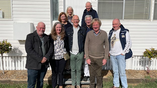 The Dunne siblings reunited, including Paul (centre), and Anthony next to him (right).