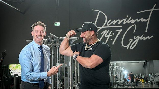 Former chief executive Ash Owen with Solomos at Derrimut’s Port Melbourne location in 2024.