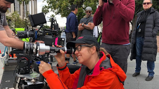 On the set of Tommy, one of the three shows Kate Dennis has “set up”, granting her income for every episode that airs.