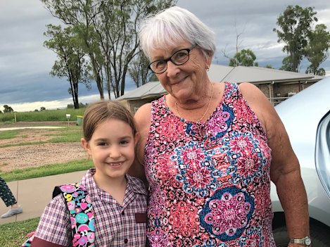 Barbara Panzram, with grand-daughter Emily, has lived in the area for decades. "Without Steve Jones, we would not have had this."