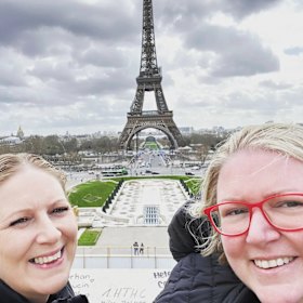 Diane Lee, from Tongala, and her sister Carly MacDonald, from Shepparton East, didn’t let the protests ruin their Paris holiday.