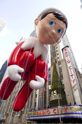 Elf on The Shelf in the Macy’s Thanksgiving Day Parade in New York.