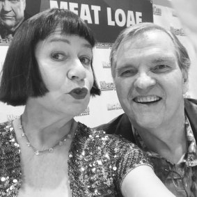 Campbell and Meat Loaf at a convention, pre-COVID: “He was as fun and perky as ever,” she says.
