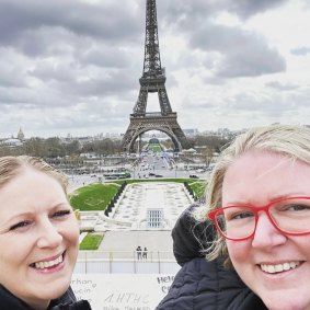 Diane Lee, from Tongala, and her sister Carly MacDonald, from Shepparton East, didn’t let the protests ruin their Paris holiday.