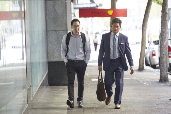 Former council project engineer Tony Nguyen (left) leaves ICAC last year.