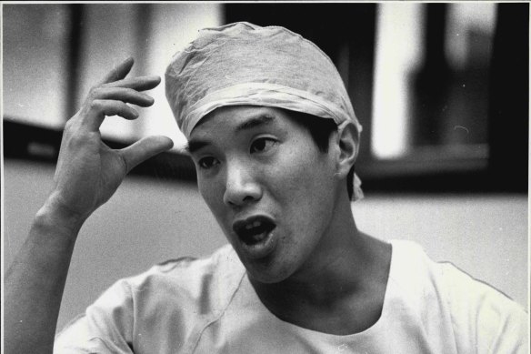 Dr Charlie Teo in December 8, 1988 as a resident Neurosurgeon at Royal Prince Alfred Hospital.