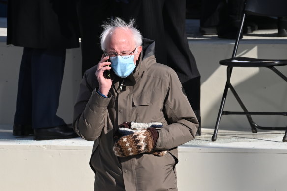 Senator Bernie Sanders at the inauguration.