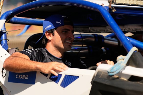 Williams driver Carlos Sainz ahead of the race.