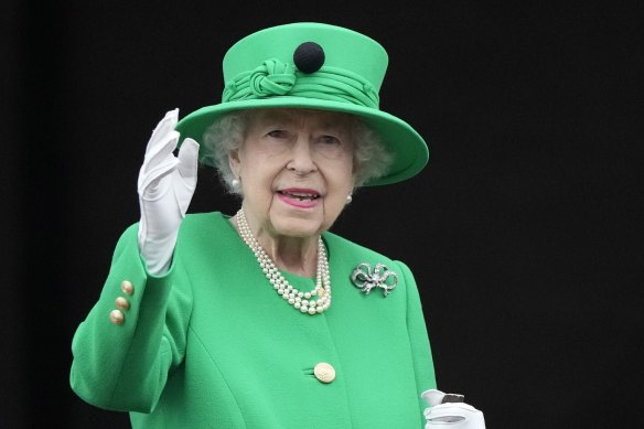 The Queen wore suits in different block colours to the Platinum Jubilee events in June.