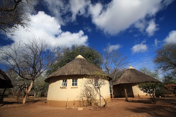 A rondavel, such as this one at Satara Rest Camp, is a traditional Southern African stone and mud hut.
