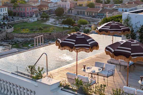 A welcome retreat – the hotel pool.