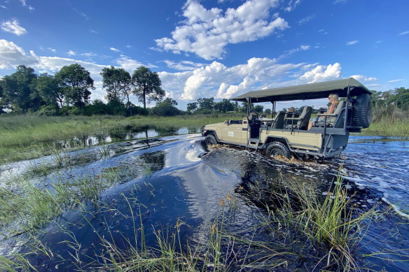 On at game drive with North Island Okavango.