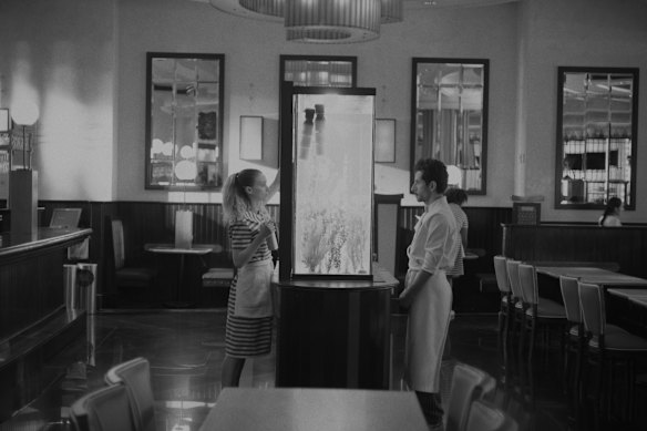 Rooney Mara and Raúl Briones Carmona in a scene from La Cocina.