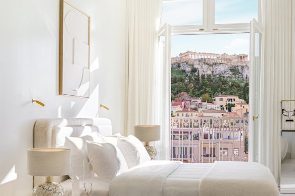 Junior suite … light, bright, with soaring ceilings.