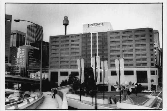 The heroin was left in room 713 of the Parkroyal Hotel in Darling Harbour, shown here from the early 1990s. 