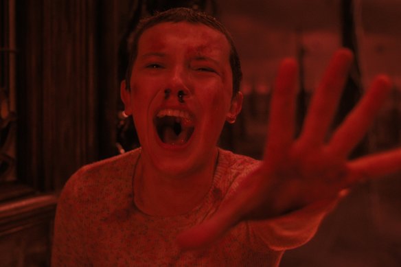 Millie Bobby Brown as Eleven in season five of Stranger Things.