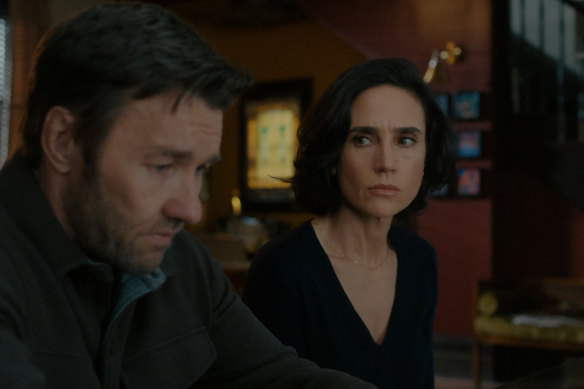 Joel Edgerton with Jennifer Connelly, who plays his wife Daniela, in Dark Matter.