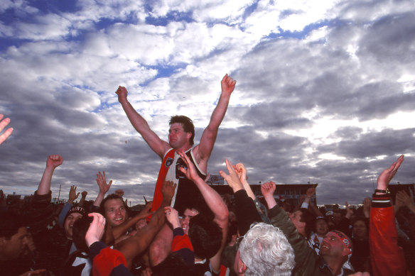Danny Frawley - chaired off after his last game in 1995 - was diagnosed with stage 2 CTE after he died.