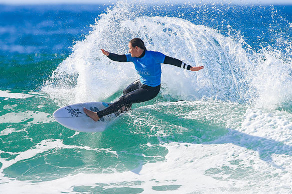 Australian India Robinson in action last year at the Roxy Pro France.