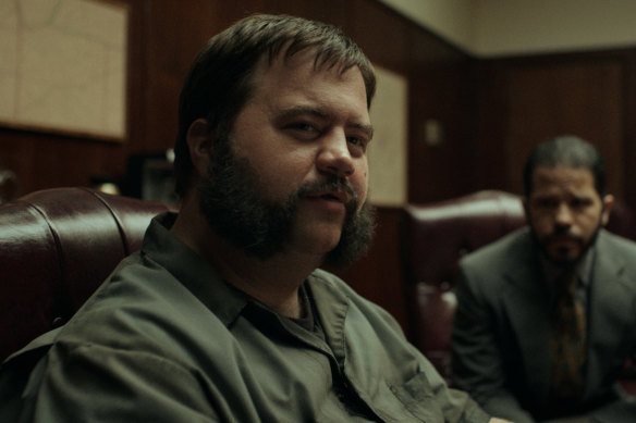 Paul Walter Hauser as suspected serial killer Larry Hall in Black Bird.